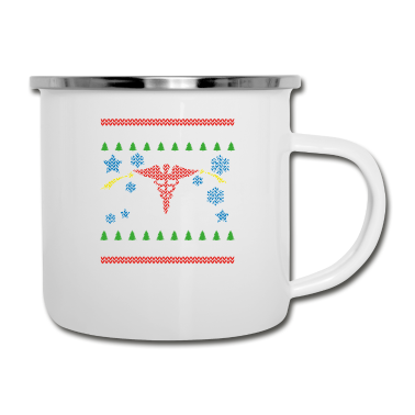 Partner Emaille Tasse - christmas weihnachten geschenk partner Altenpflege