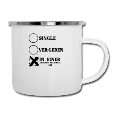 Partner Emaille Tasse - DEIN HOBBY gestalten geschenk geburtstag partner