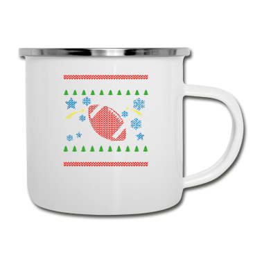 Partner Emaille Tasse - christmas weihnachten geschenk partner FOOTBALL