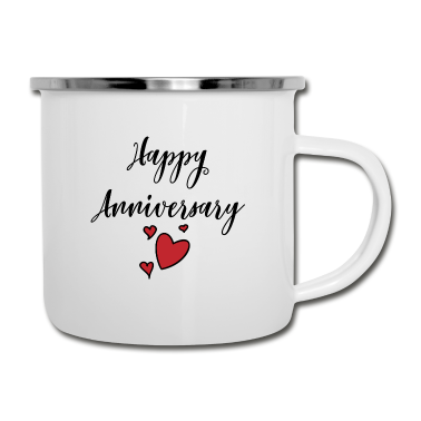 Partner Emaille Tasse - Jubiläum2 Geschenk Liebe Valentinstag Partner