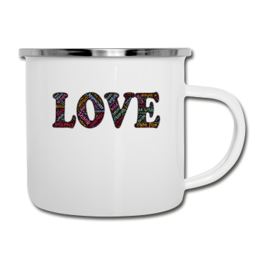 Partner Emaille Tasse - Liebe Geschenk Idee Partner