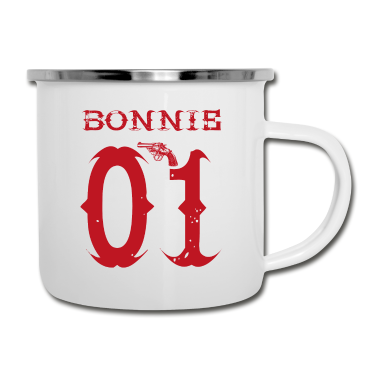 Partner Emaille Tasse - Clyde 01 bonnie partner pärchen