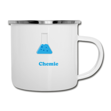 Partner Emaille Tasse - Die Chemie stimmt bei uns Partner Geschenkidee