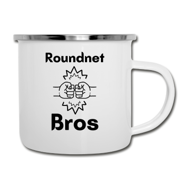 Partner Emaille Tasse - Roundnet Bros Partner Design Geschenk