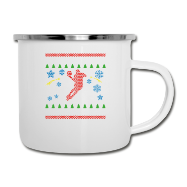 Partner Emaille Tasse - christmas weihnachten geschenk partner basketball
