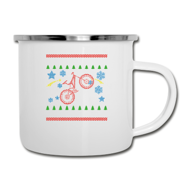 Partner Emaille Tasse - christmas weihnachten geschenk partner mountainbik