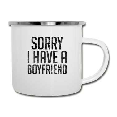 Partner Emaille Tasse - Entschuldigung, ich habe einen Freund