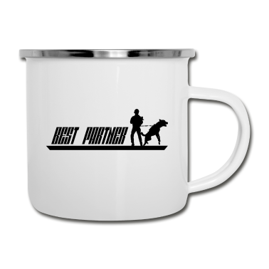 Partner Emaille Tasse - Best Partner Diensthund Shirt