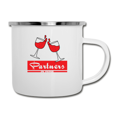 Partner Emaille Tasse - Lustige & süße Partner T-Shirt Design Partner in