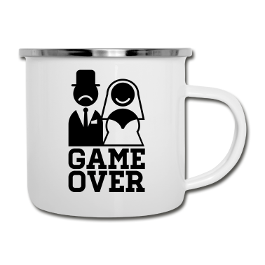 Partner Emaille Tasse - game_over_f1