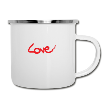 Partner Emaille Tasse - Love Liebe Zuneigung Partner Romantik