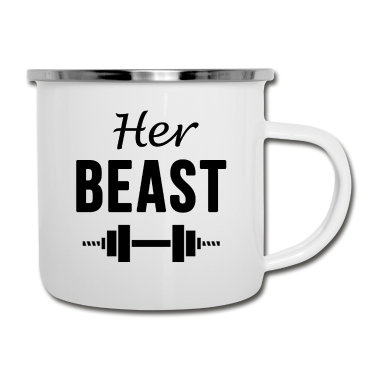 Partner Emaille Tasse - Her Beast - Partner Design #01