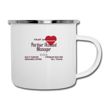 Partner Emaille Tasse - Lustiger & süßer Partner T-Shirt Design Partner