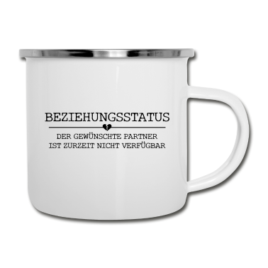 Partner Emaille Tasse - BEZIEHUNGSSTATUS partner nicht verfügbar