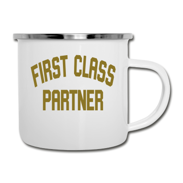 Partner Emaille Tasse - First Class Partner
