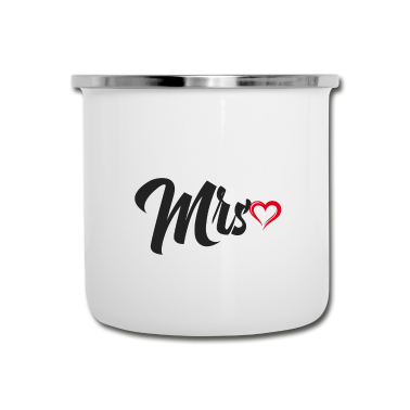 Partner Emaille Tasse - Partner Tshirt Mrs.P