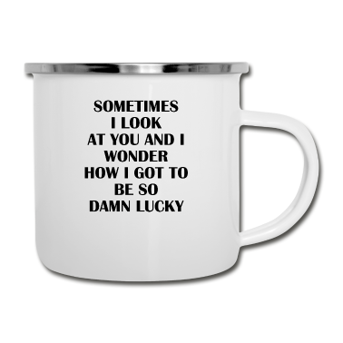 Partner Emaille Tasse - Valentinstag Sprüche Liebe Partner Freundschaft