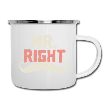 Partner Emaille Tasse - Mr. Right