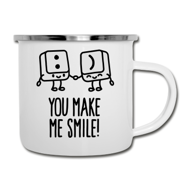 Partner Emaille Tasse - You make me smile