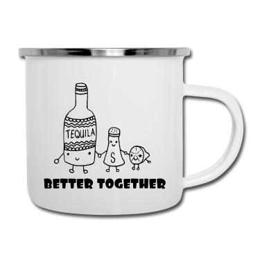 Partner Emaille Tasse - Liebe Freundschaft Partner