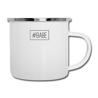 Partner Emaille Tasse - Babe Kosenamen Partner Beziehung Geschenkidee