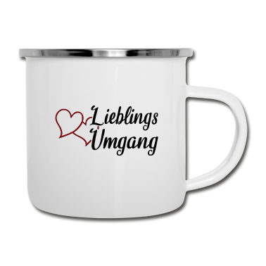 Partner Emaille Tasse - Herzen Partner Valentinstag Lieblings Umgang