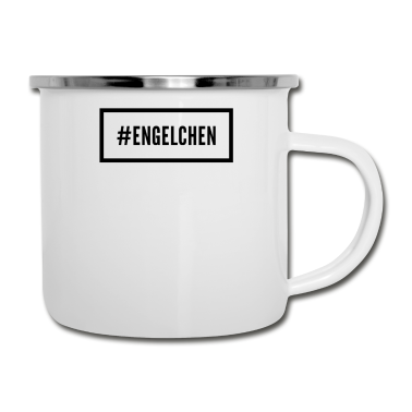 Partner Emaille Tasse - Engelchen Kosenamen Partner Beziehung Geschenkidee