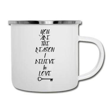 Partner Emaille Tasse - Valentinstag Sprüche Liebe Partner Geschenk