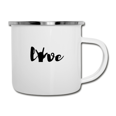 Partner Emaille Tasse - Love Liebe Partner Partnershirt Beziehung