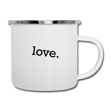 Partner Emaille Tasse - Love Liebe Partner Partnershirt Beziehung