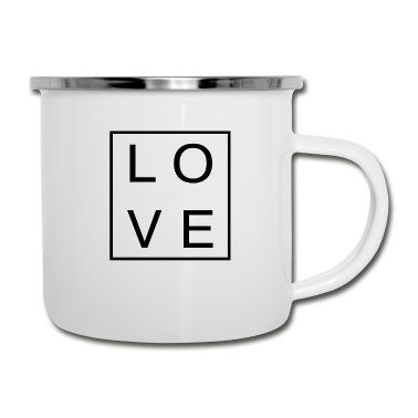 Partner Emaille Tasse - Love Liebe Partner Partnershirt Beziehung