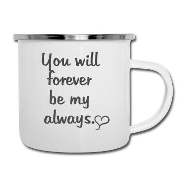 Partner Emaille Tasse - Partner spruch für Mann und Frau