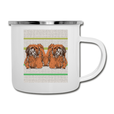 Partner Emaille Tasse - Hunde Partner für Freunde