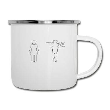 Partner Emaille Tasse - Wikinger Partner Shirt Schildmaid Berserker