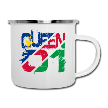 Partner Emaille Tasse - Geschenk Queen 01 Land Partner Namibia