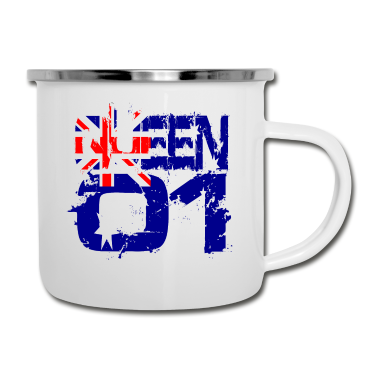 Partner Emaille Tasse - Geschenk Queen 01 Land Partner Australien
