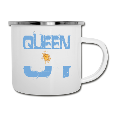 Partner Emaille Tasse - Geschenk Queen 01 Land Partner Argentinien