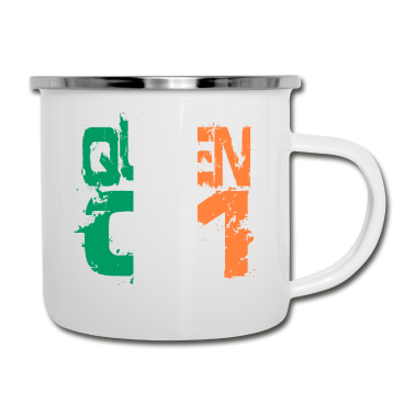 Partner Emaille Tasse - Geschenk Queen 01 Land Partner Irland
