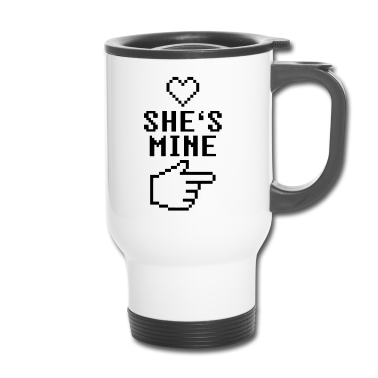 Partner Thermobecher - She's Mine 8-Bit