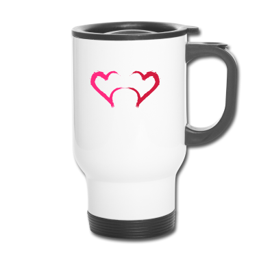 Partner Thermobecher - Zwei Herzchen Partner