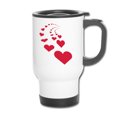 Partner Thermobecher - Herzen für Partner und Singles
