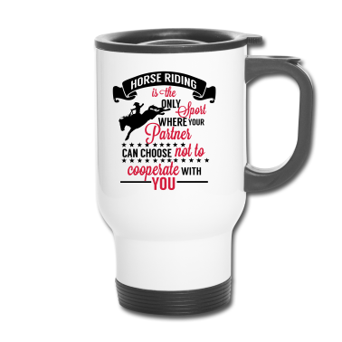 Partner Thermobecher - Horse riding partner - Pferdespruch