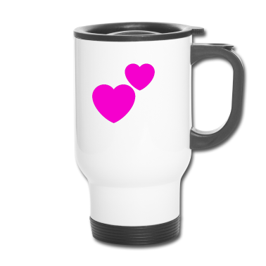 Partner Thermobecher - Herz Doppelherz Liebe Geschenk Partner