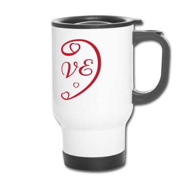 Partner Thermobecher - Valentinstag Partner Shirt RECHTS