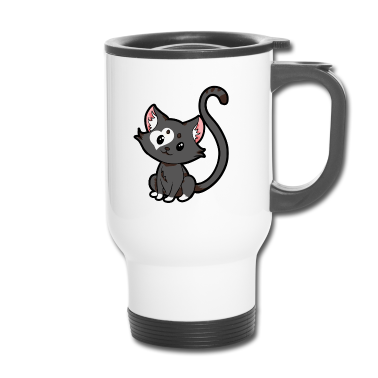 Partner Thermobecher - Katzenpaar für Partner - Männlich