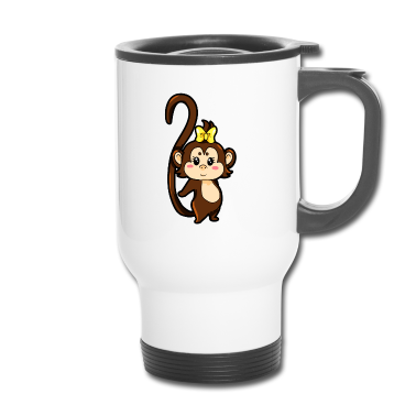 Partner Thermobecher - Affenpaar für Partner - Weiblich