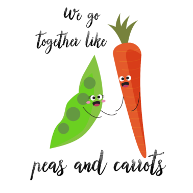 Motiv Erbsen und Karotte Partner