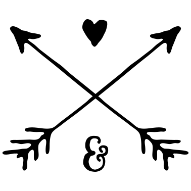 Motiv Partner-Wappen / Pfeile & Herz / personalisiert