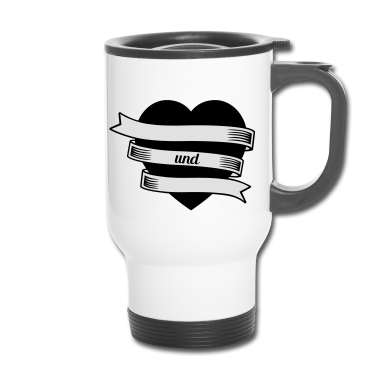 Partner Thermobecher - Partner-Herz einfarbig