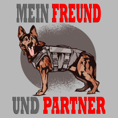 Motiv Polizeihund Freund und Partner